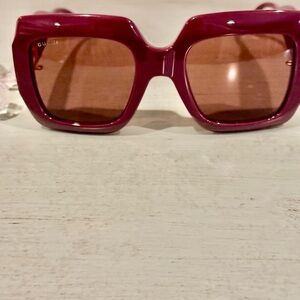 Gucci Women's Bold Maroon Sunglasses